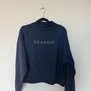 Mock-neck SEASIDE Navy Blue Women's Sweater